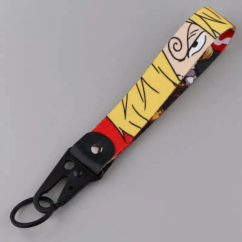 Animated Adventure OP | Fabric Keychain with Metal Ring