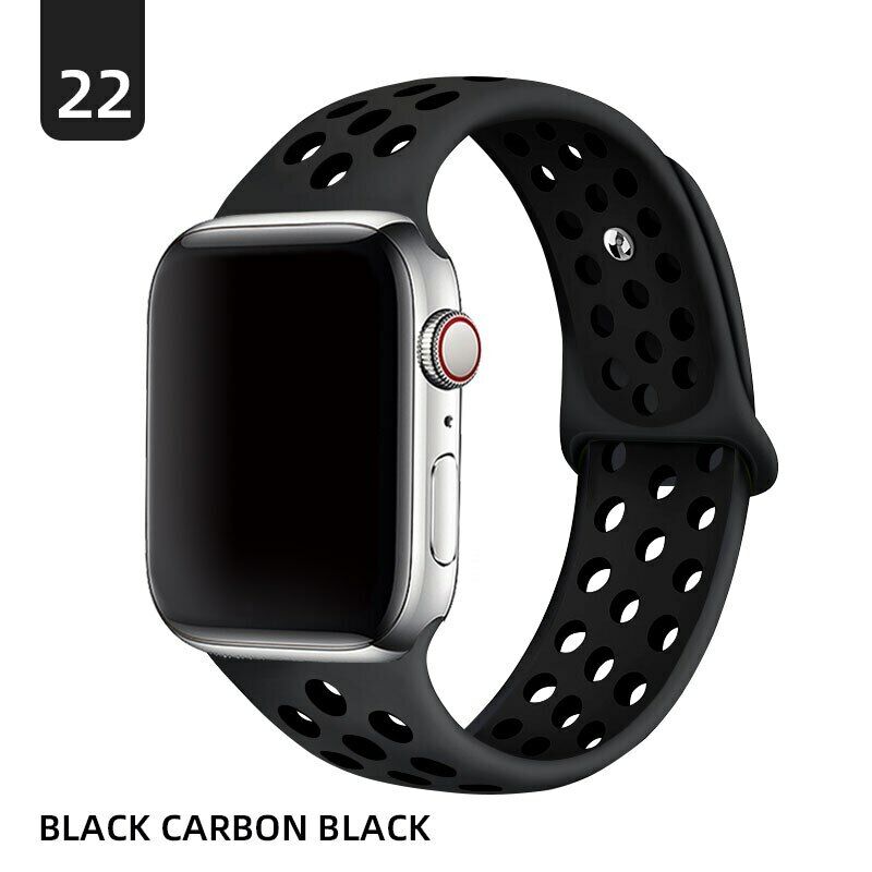 Black Replacement Silicone Sport Band | Watch 6/5/4/3/2/1/SE