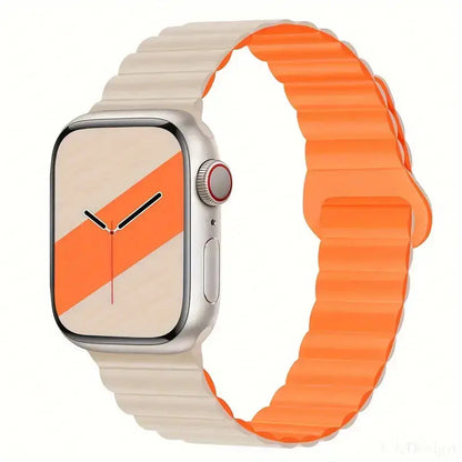 Silicone Loop Magnetic Strap For Apple Watch Band | Series 8 3 5 4 SE 6 7 Ultra