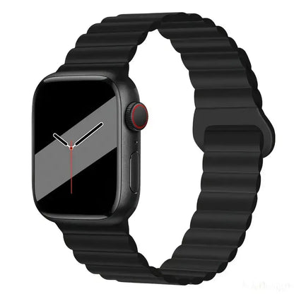 Silicone Loop Magnetic Strap For Apple Watch Band | Series 8 3 5 4 SE 6 7 Ultra