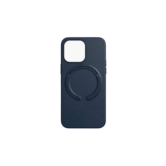 Dark Blue MagSafe Phone Case | Leather Phone Case