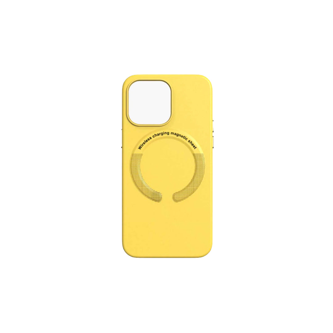 Yellow MagSafe Phone Case | Leather Phone Case