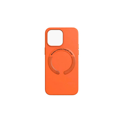 Orange MagSafe Phone Case | Leather Phone Case