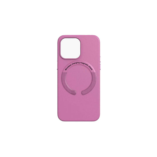 Dark Pink MagSafe Phone Case | Leather Phone Case