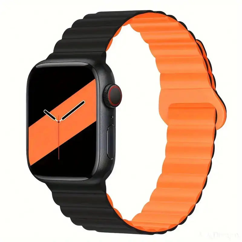 Silicone Loop Magnetic Strap For Apple Watch Band | Series 8 3 5 4 SE 6 7 Ultra