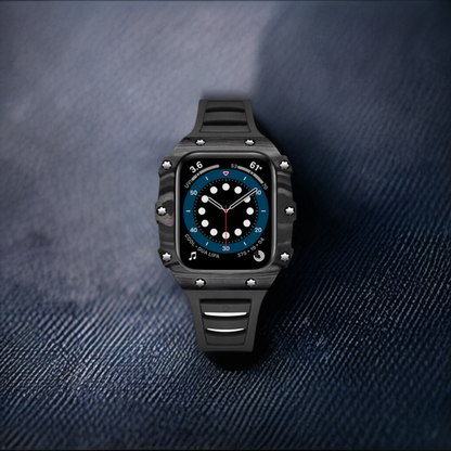 High-Tech Black Carbon Fiber Apple Watch Band
