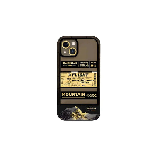 Flight Ticket Yellow iPhone Case | Strap Case