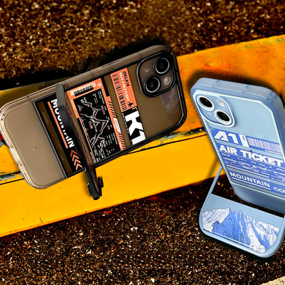 Flight Ticket Orange iPhone Case | Strap Case