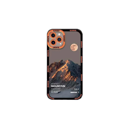 Transparent Orange Snow Mountain iPhone Case