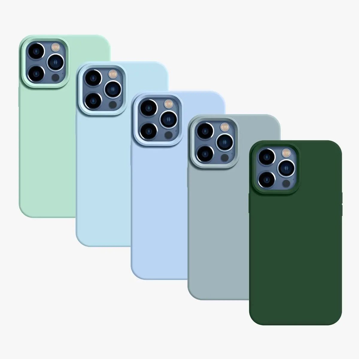 Basic Phone Case | Silicone Liquid Solid | Serenity Shades