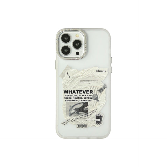 Whatever Newsprint iPhone Case | Newspaper Cut-Out Inspired Design - Hypetrndz