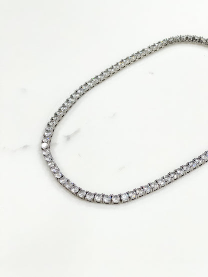 5mm round cut tennis necklace Clearance